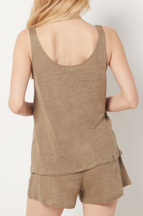 Tank Top 100% Linen;${refinementColor}