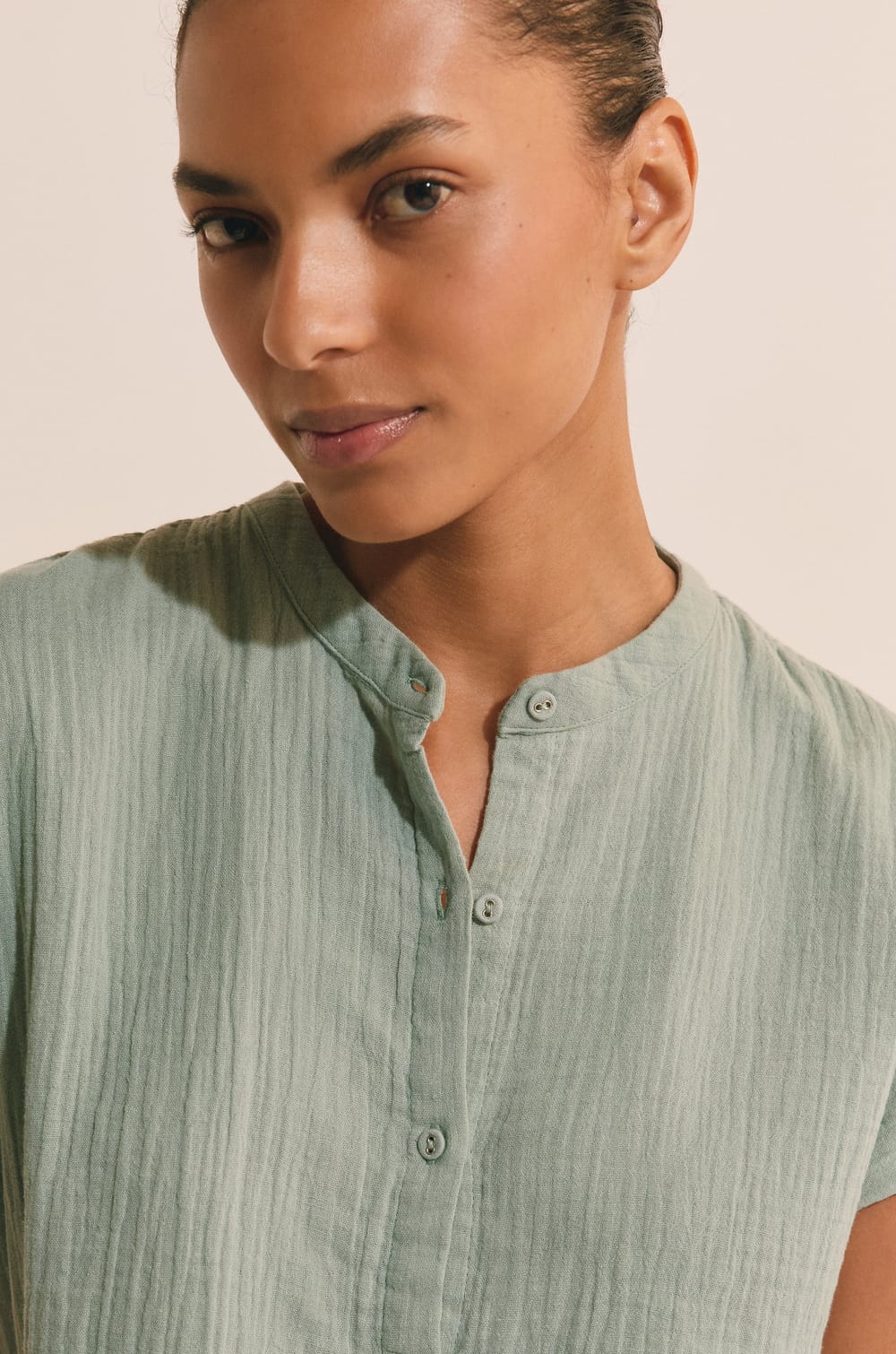 Chemise de pyjama en coton;${refinementColor}