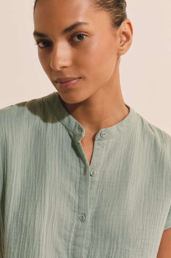 Chemise de pyjama en coton;${refinementColor}