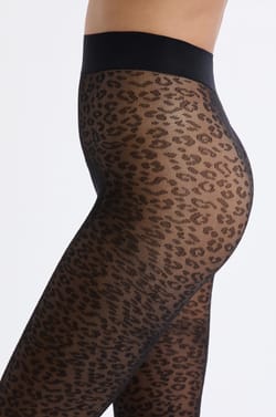 Collant transparent à motifs;${refinementColor}