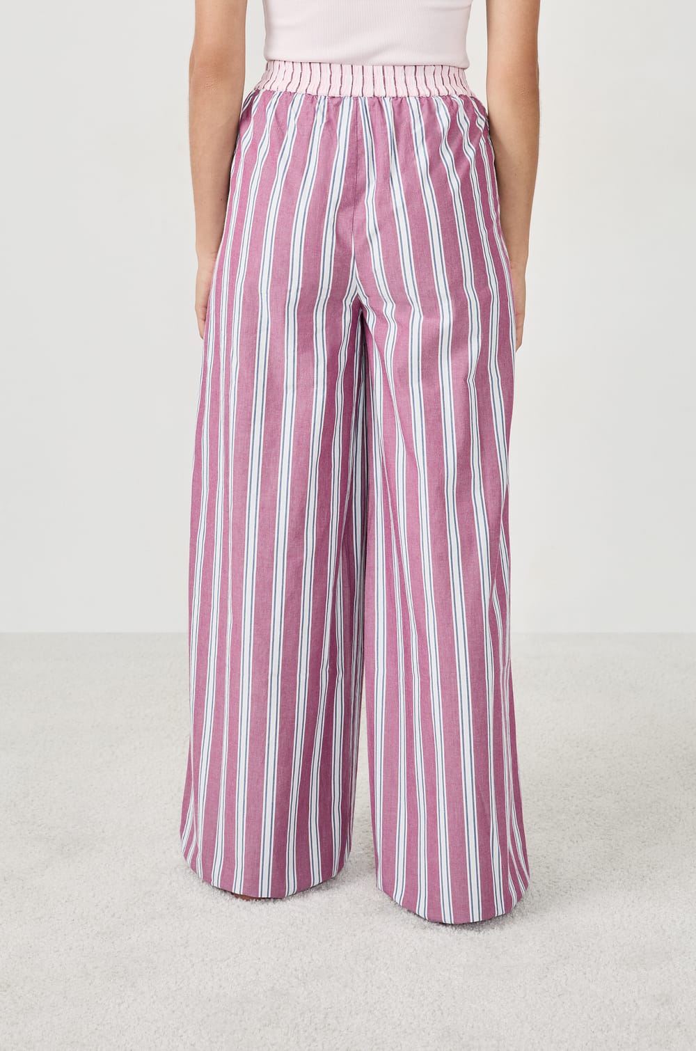 Pantalon de pyjama à rayures;${refinementColor}