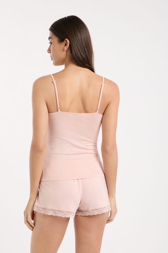 Top con detalles de encaje;${refinementColor}