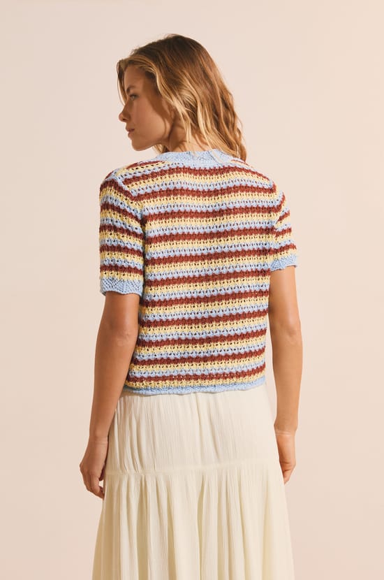 Cardigan manches courtes ouvert sur le devant;${refinementColor}