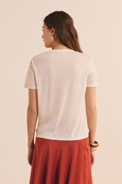 T-shirt col rond manches courtes;${refinementColor}