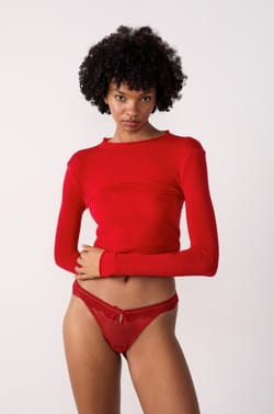 Briefs in Tulle and Lace;${refinementColor}
