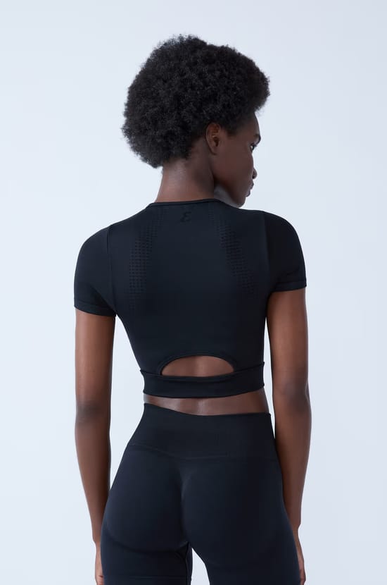 Top deportivo de manga corta 2 en 1;${refinementColor}