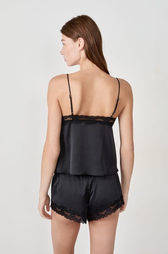 Satin Camisole with Lace;${refinementColor}