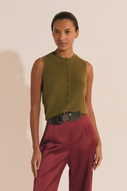 Cardigan sans manches;${refinementColor}