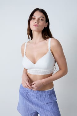 Lightly Lined Bra with Nursing Clips;${refinementColor}
