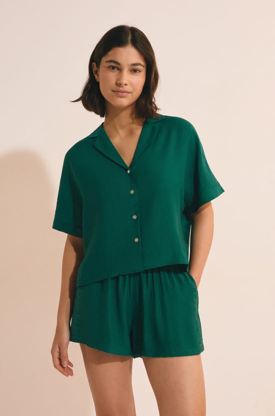 Camisa de pijama de manga corta;${refinementColor}