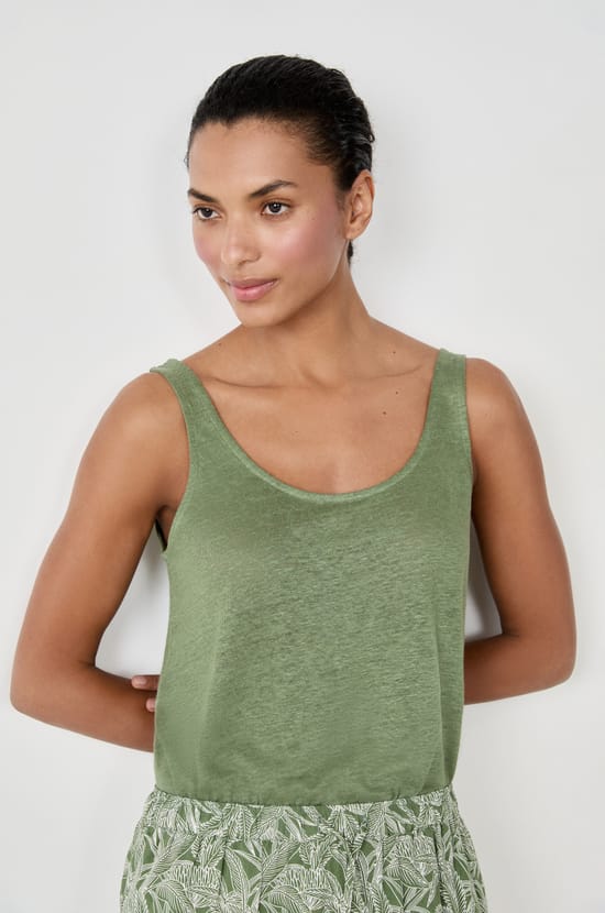100% Linen Tank Top;${refinementColor}
