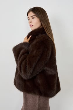 Faux Fur Coat;${refinementColor}