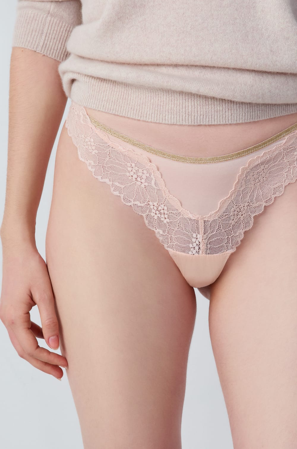 Microfibre and Lace Tanga;${refinementColor}