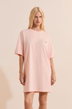 Chemise de nuit &agrave; motifs en coton;${refinementColor}