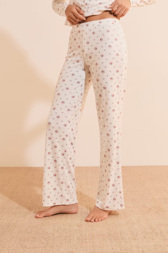 Pantalon de pyjama avec boutons;${refinementColor}