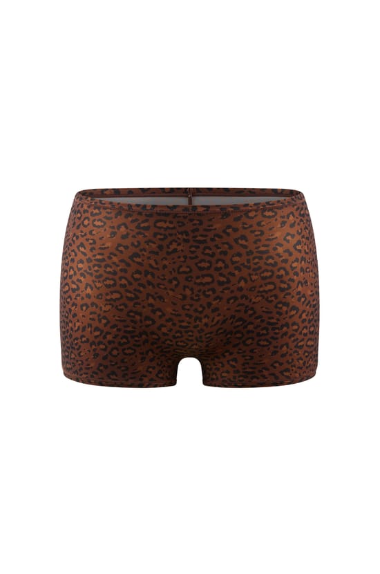 Shorty en microfibre &agrave; motifs l&eacute;opard;${refinementColor}