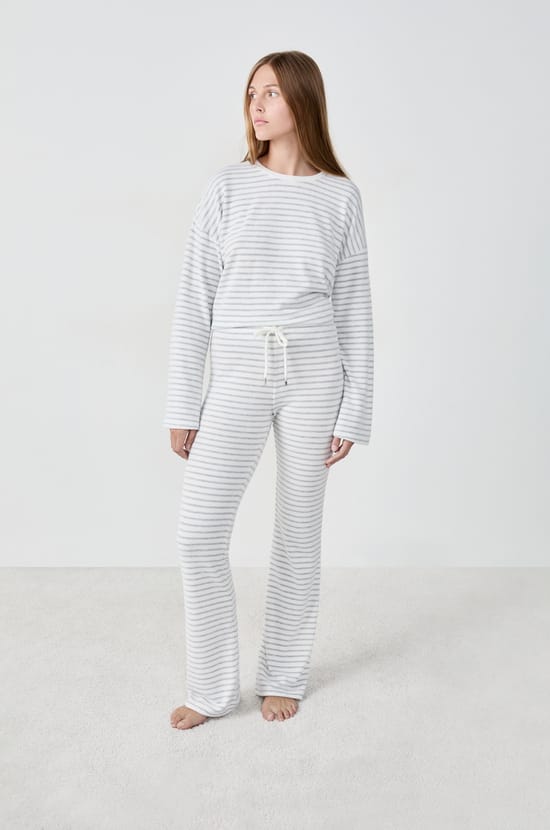 Pantalon de pyjama evasé;${refinementColor}