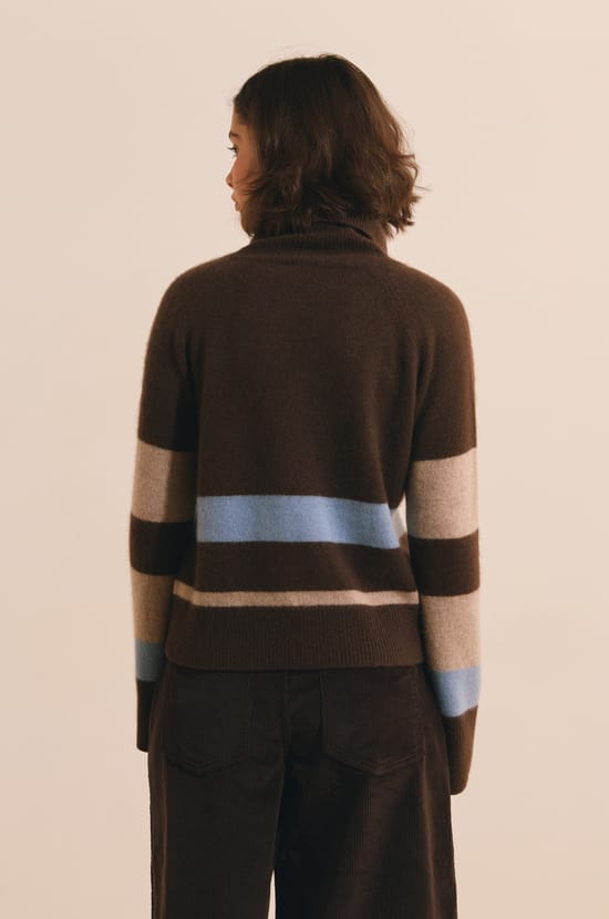 Pull manches longues en cachemire;${refinementColor}