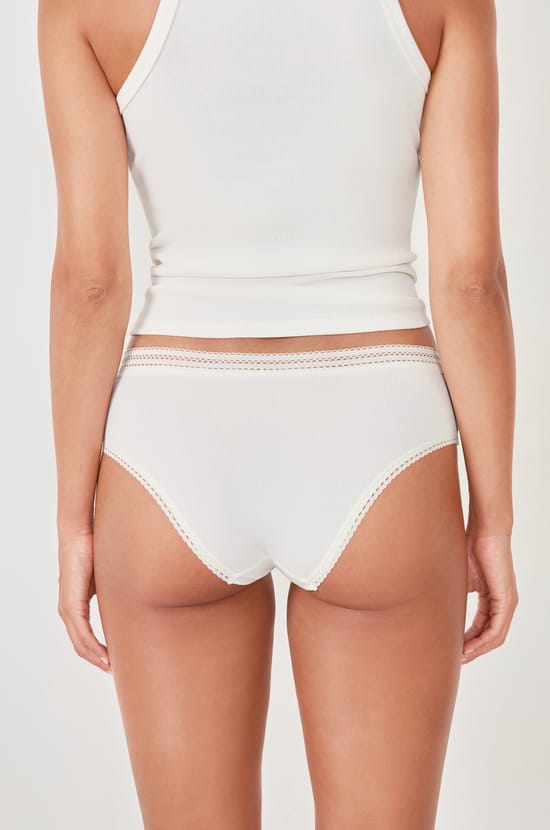 Microfiber Boyshorts With Lace Details;${refinementColor}