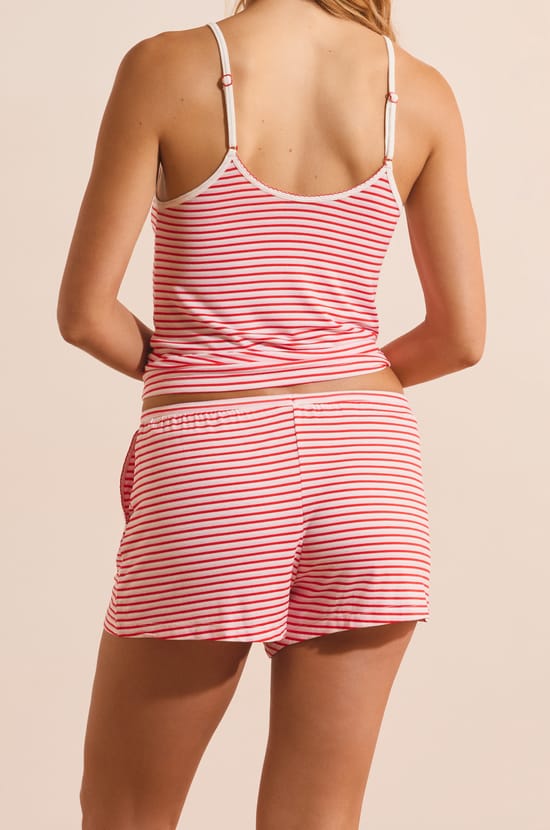 Short de pyjama &agrave; rayures;${refinementColor}