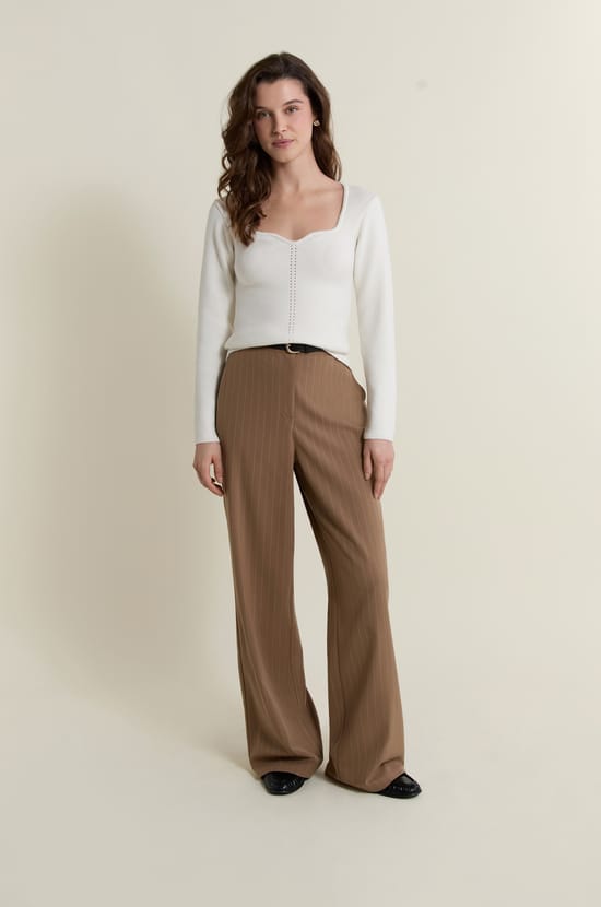 Pantalon &agrave; rayures;${refinementColor}