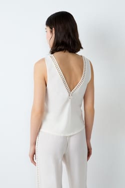 Pyžamový top s ažurovým vzorem;${refinementColor}