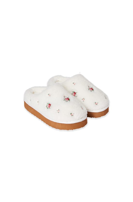 Chaussons mules &agrave; motifs;${refinementColor}