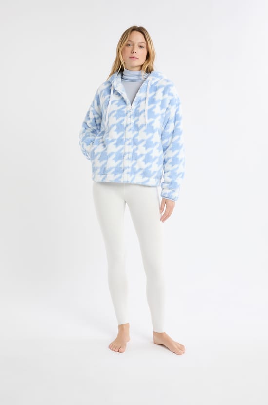 Veste &agrave; motifs effet polaire;${refinementColor}