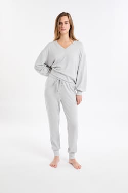 Pantalon de pyjama avec cordon;${refinementColor}