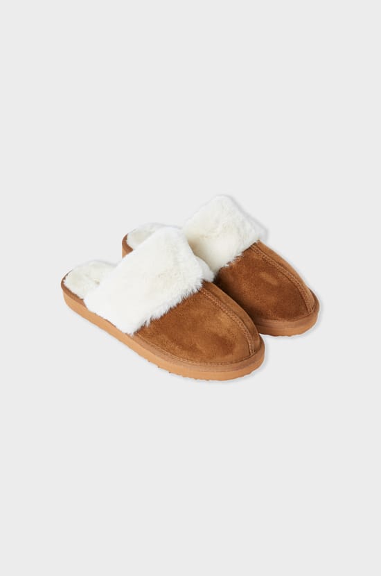 Lined mule slippers;${refinementColor}