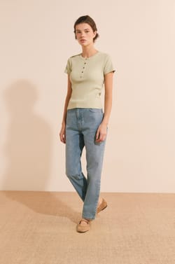 T-shirt manches courtes en coton;${refinementColor}