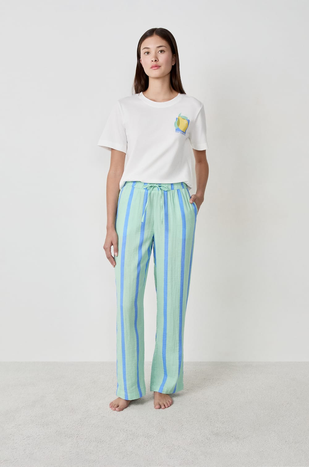 Striped Pyjama Trousers;${refinementColor}