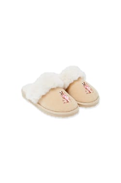 Chaussons mules &agrave; motif chien;${refinementColor}
