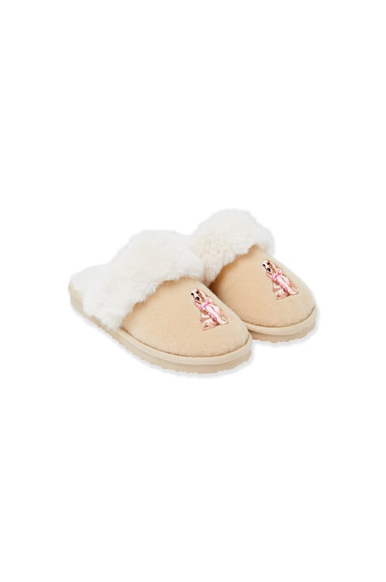 Chaussons mules &agrave; motif chien;${refinementColor}