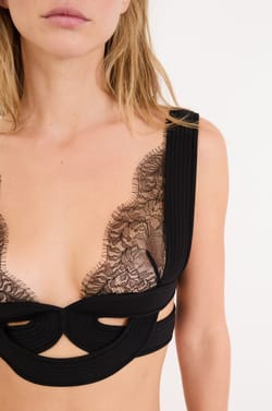 Lace bustier bralette bra;${refinementColor}