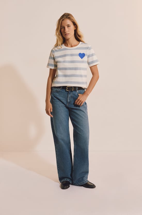 Striped Cotton T-shirt;${refinementColor}