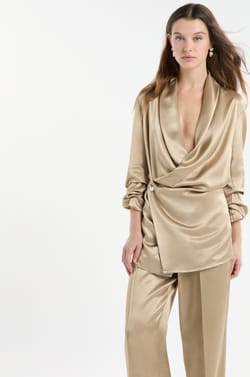 Veste manches longues en cr&ecirc;pe;${refinementColor}