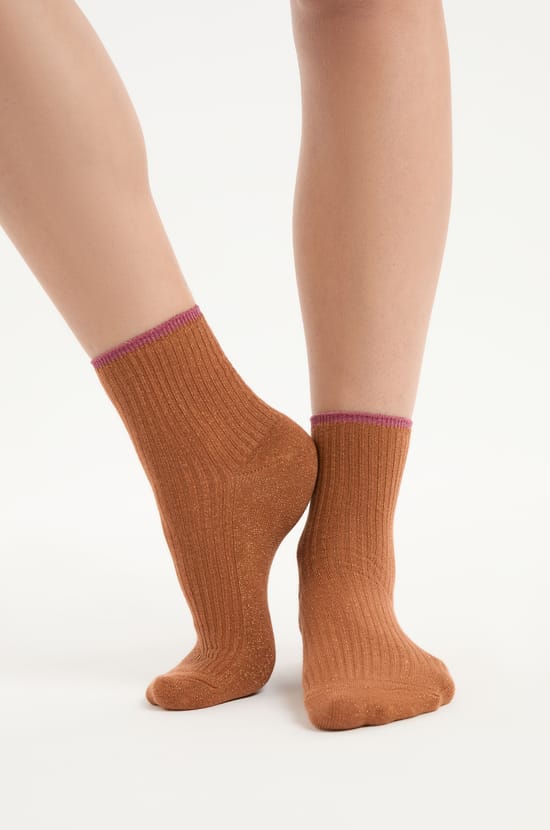 Shiny Socks with Cotton;${refinementColor}