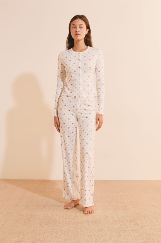 Pantalon de pyjama avec boutons;${refinementColor}