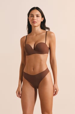 Soutien-gorge bandeau en microfibre;${refinementColor}