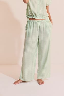 Pantalon &agrave; carreaux avec motif citron;${refinementColor}