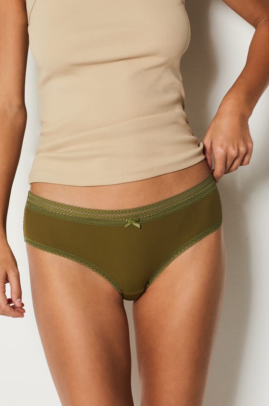Lace Detail Boyshort;${refinementColor}