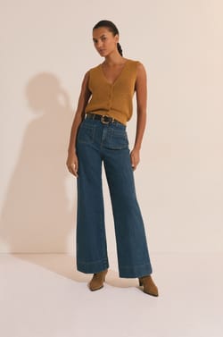 Pull cardigan sans manches avec coton;${refinementColor}