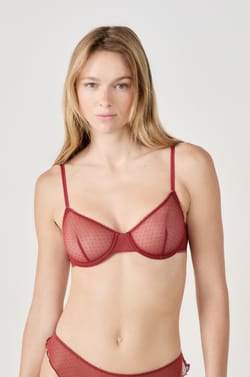 Soutien-gorge classique en tulle;${refinementColor}