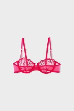 Bra No.9 - Balconette with floral embroidery;${refinementColor}
