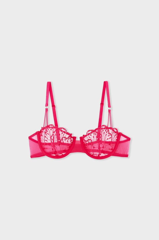 Bra No.9 - Balconette with floral embroidery;${refinementColor}