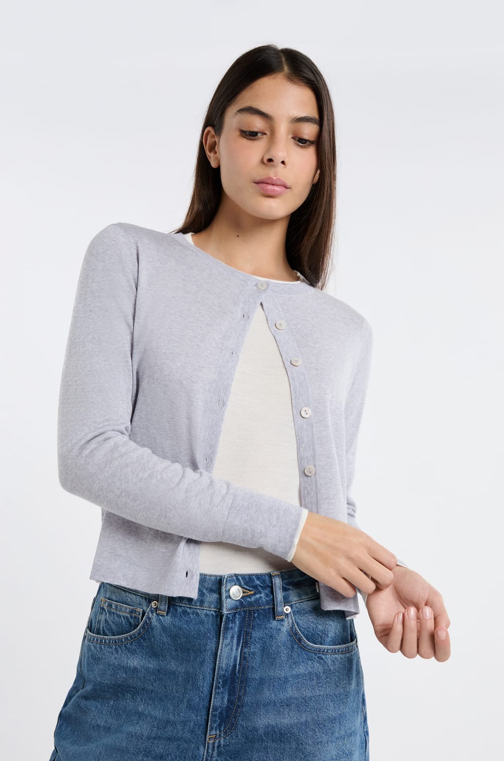 100% Wool Cardigan;${refinementColor}