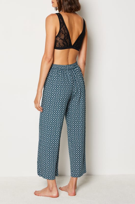 Patterned 7/8 Pyjama Trousers;${refinementColor}