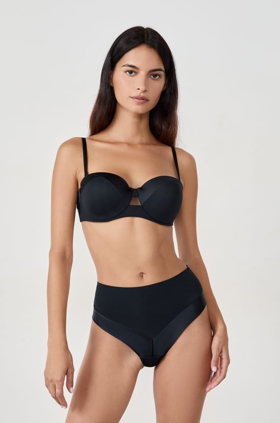 Shorty en microfibre satiné;${refinementColor}