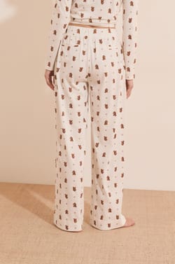 Katoenen pyjamabroek met hondenprint;${refinementColor}